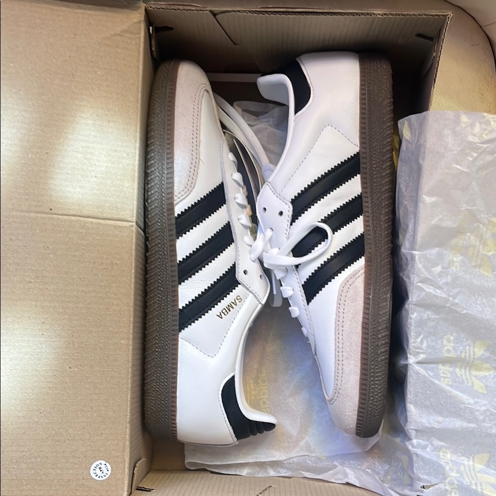 Adidas White and Black Classic Sneakers
